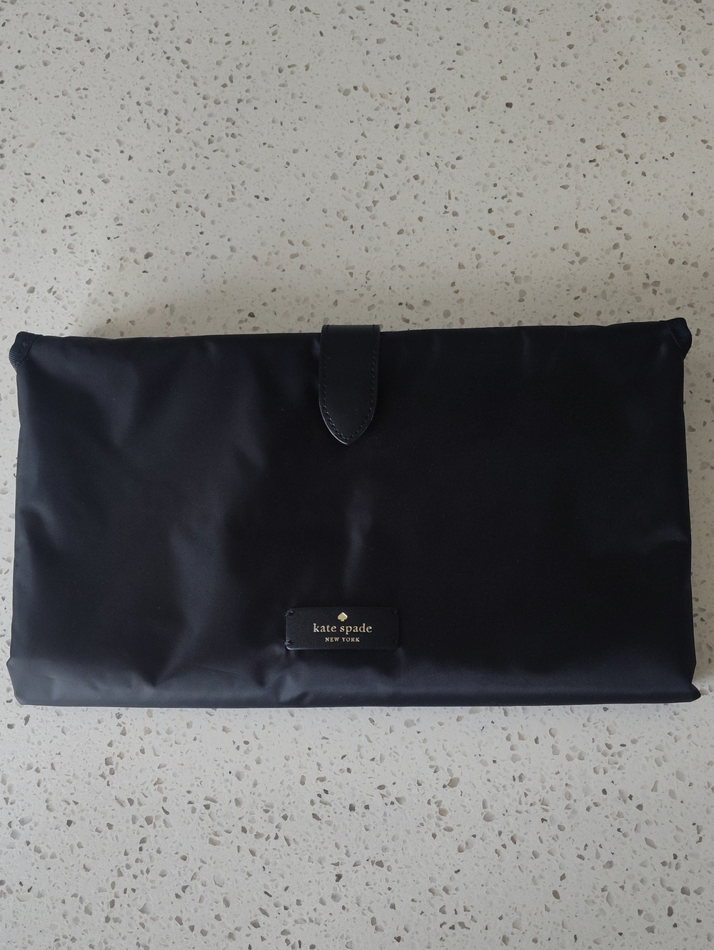 kate spade Foldable Black Nylon Portable Diaper Changing Pad
